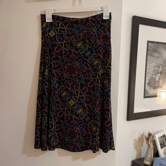 Multi color size S lularoe midi skirt - Picture 1 of 3